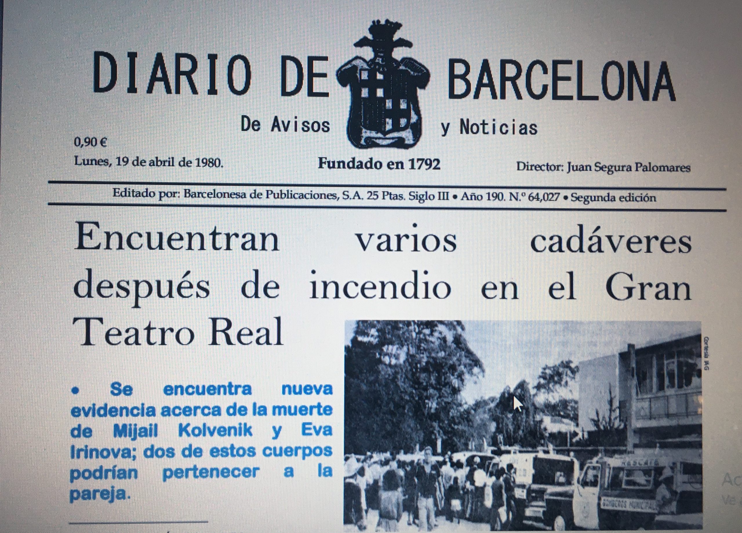 “Encuentran varios cadáveres después de incendio en el Gran Teatro Real”