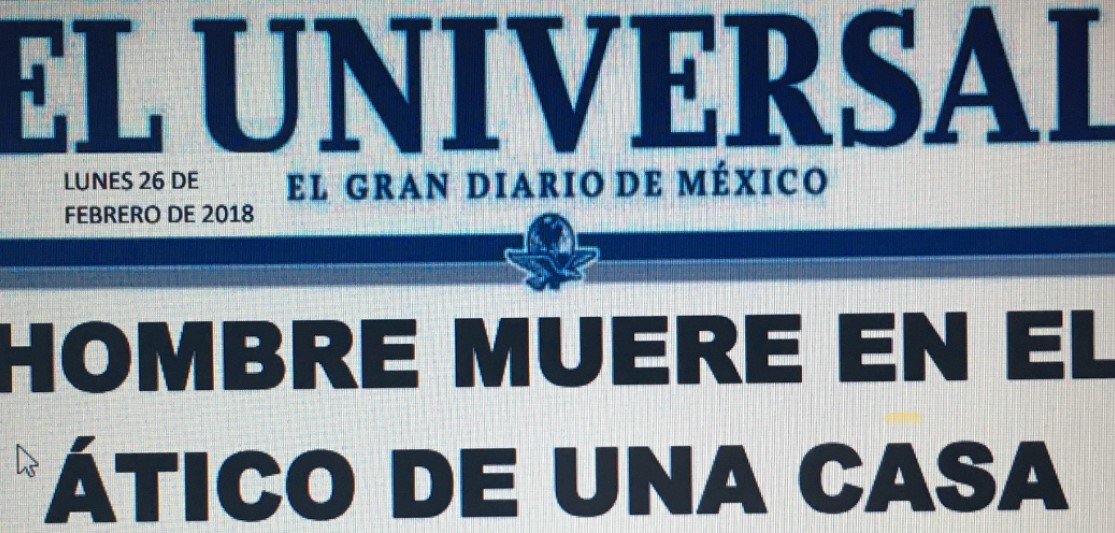 “Hombre muere en el ático de una casa”